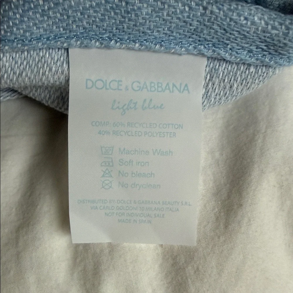 Dolce & Gabbana White and Light Blue beach towel